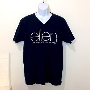 Unisex Ellen “The Ellen DeGeneres Show” Black V-Neck Graphic Tee